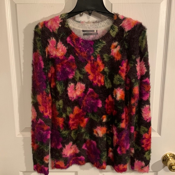 Anthropologie Sweaters - Anthropologie Ariel Eyelash Sweater, Bouquet of Flowers